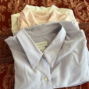 (3) Vintage women’s Liz Claiborne (Lizsport) long sleeve blouses with side slit